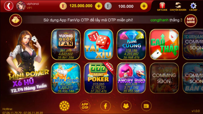 Giới thiệu chi tiết cổng game đổi thưởng FanVip